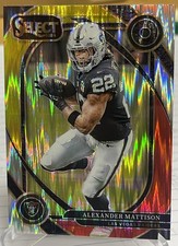 2024 Panini Select #204 Alexander Mattison Red & Yellow Shock Raiders Vikings