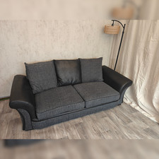 SCS Piper 3 Seater Sofa – Black & Grey – Excellent Condition – Delivery Availabl