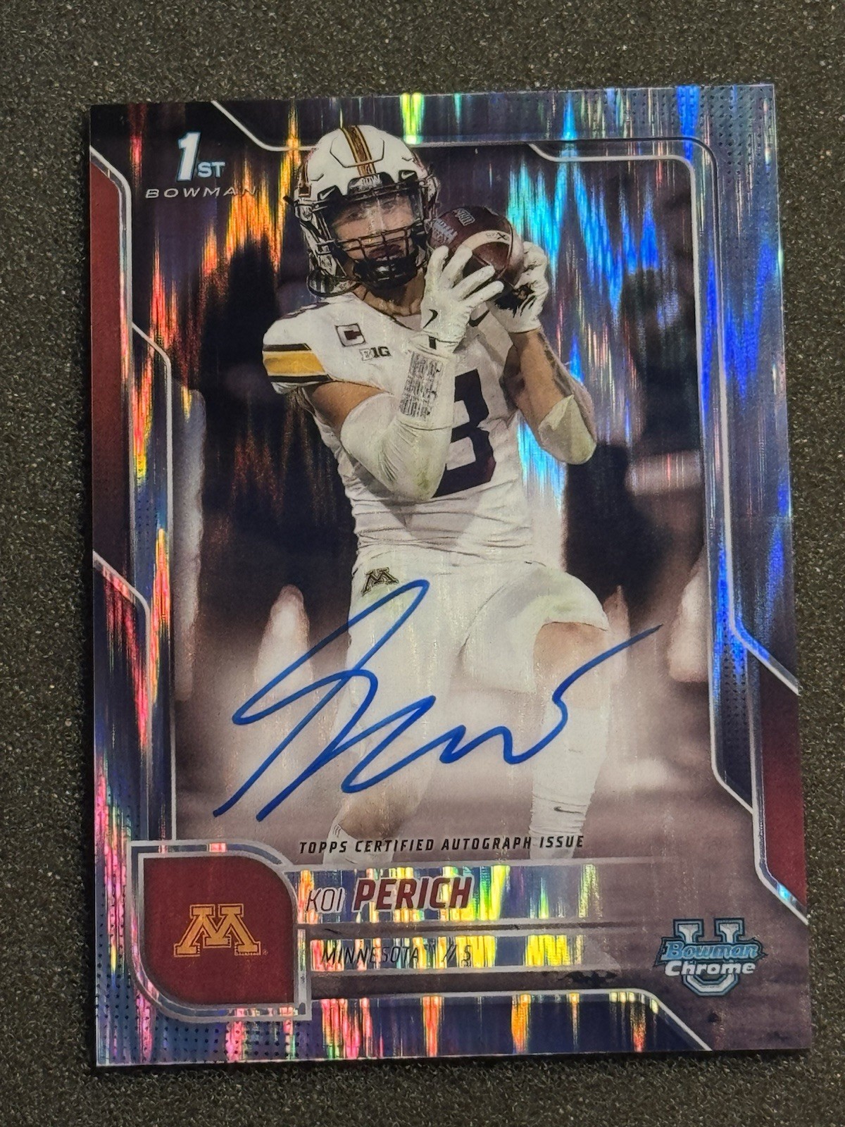 2025 Bowman Chrome U Koi Perich Stealth Auto On-Card 1st Minnesota BCA-KP Oregon