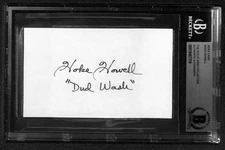Hoke Howell Signed "Dud Wash" Andy Griffith Show Index Card Beckett