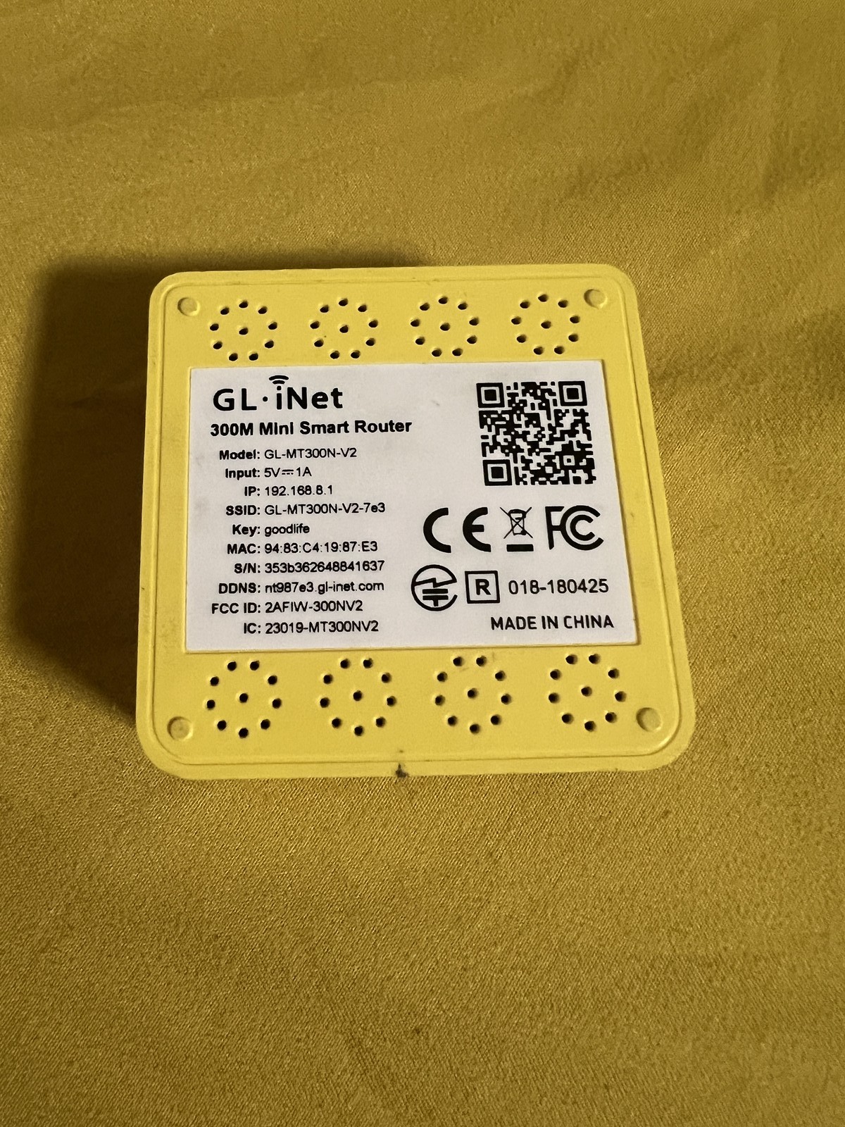 LD Router Wi-Fi Portatile GL.iNet GL-MT300N-V2 openvpn giallo micro router