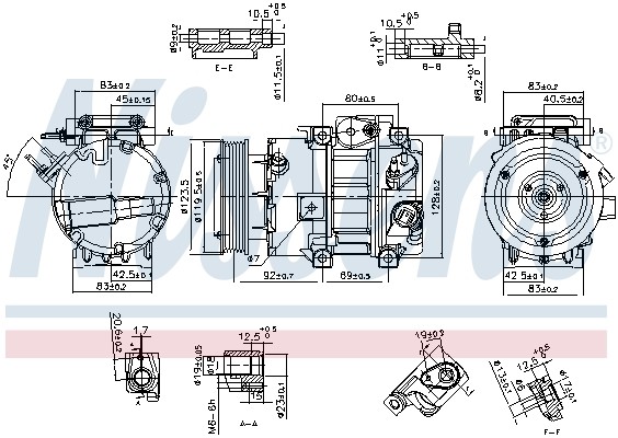 NISSENS-OE 890917 Compressor, air conditioning for KIA