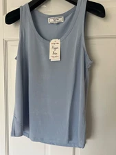 NWT Hipp Rose Junior's Super Soft Scoop-Neck Tank Top M skylight blue