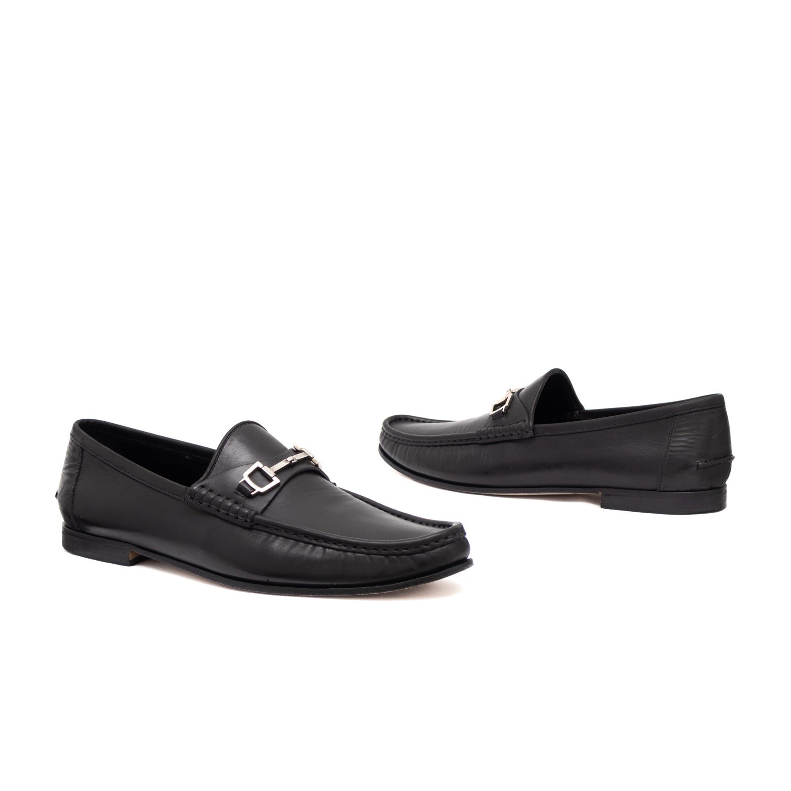 VTG GUCCI Tom Ford Era Black Leather Horsebit Loafers US 9.5