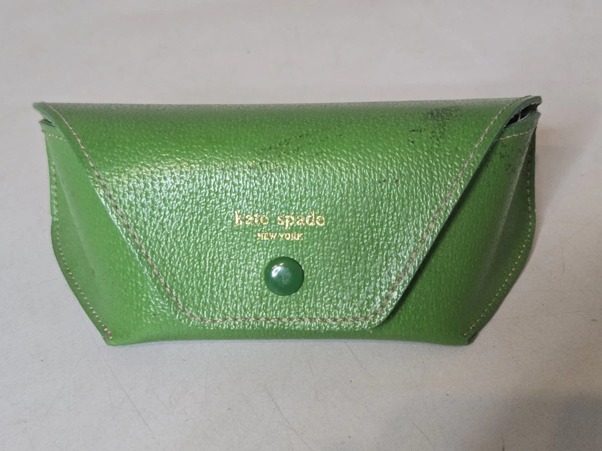 Kate Spade Green Leather Kiss Lock Eyeglass Case Wink Wink 804167 kate spade new york Green Eyeglass Cases & Storage for sale  main image 4