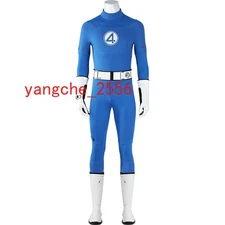 The Fantastic Four First Steps Mister Fantastic Cosplay Costume Blue Jumpsuit