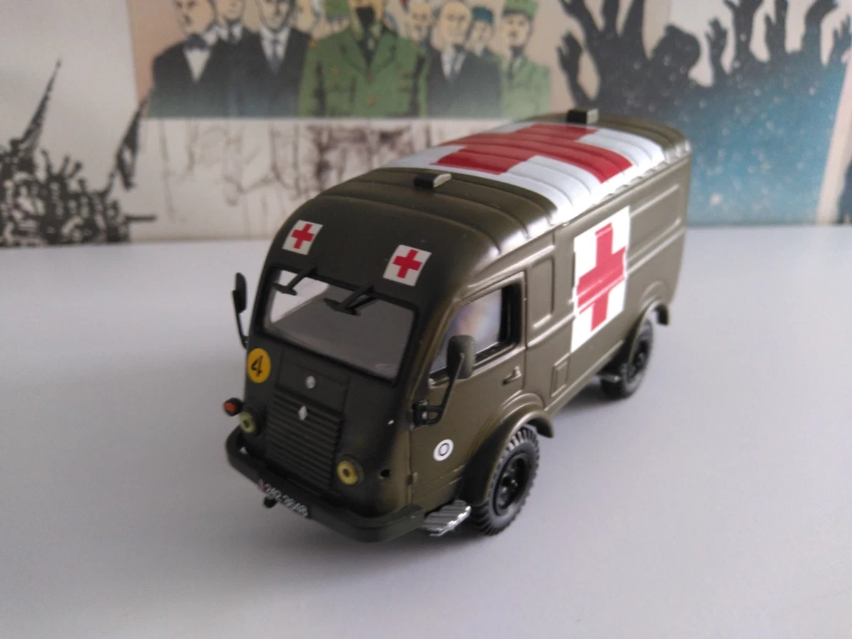 Miniature Ambulance Militaire CIJ 1/43 – Renault Dauphinoise 1956 – Modifié, Boîte Incluse