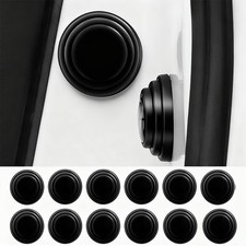 12PCS Car Door Shock Absorber, Soundproof Stickers for Door Edge Black Unmarked