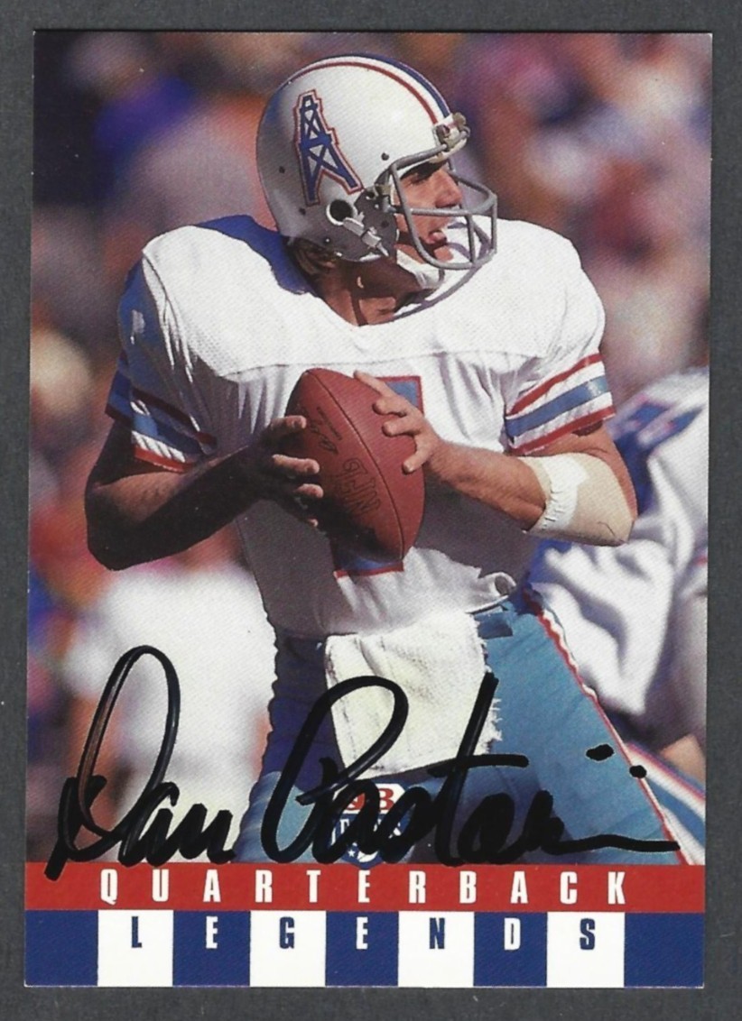 1991 Quarterback Legends #34 Dan Pastorini Autograph Houston Oilers