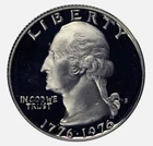 1976 S 40% Silver Washington Bicentennial Quarter US Mint Gem Proof