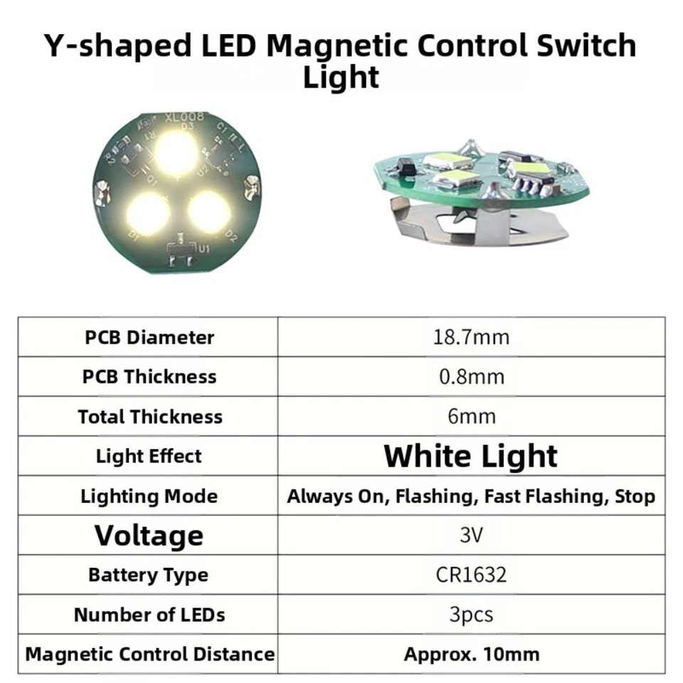 For 3D Printer Accessories Magnetic Y Shape LED Control Light for DIY Use - Image 2 of 4