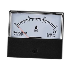 Rectangle Panel Mounted Current Meter Tester Ammeter DH-670 DC 0-15A Class 2.0