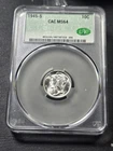 1945 S Mercury Dime CAC MS 64 Blazing Cartwheel Luster Free Shipping