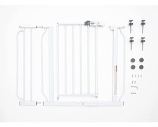 Regalo Extra Wide Steel Doorway Gate 30" High 29-38.5" White Easy Install