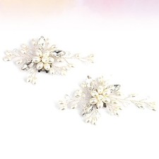 Flower Sparkling Rhinestone Shoe Clips Shoes Accessories Banquet Buckle Women