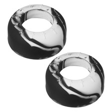 Bat Grip Choke Up Ring, Pressure Baseball Rings Bat Knob 2Pcs & Black-white