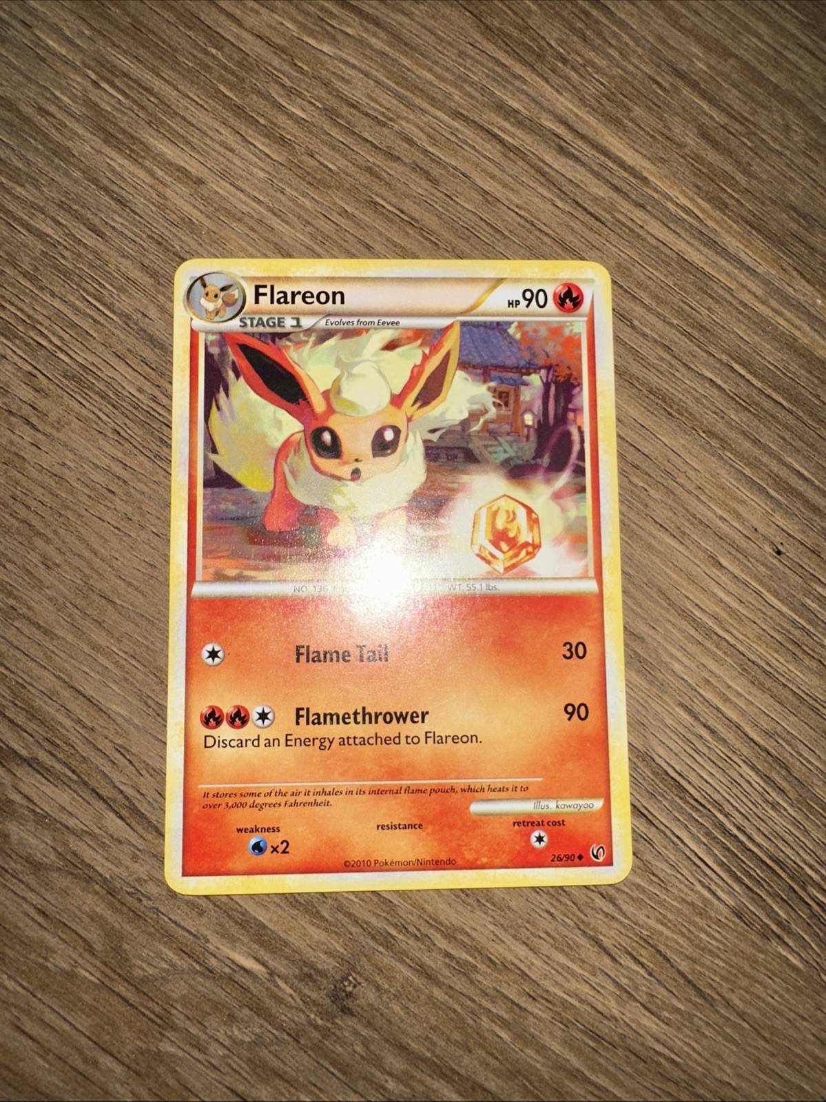 Pokémon TCG Flareon 26/90 Undaunted Regular LP