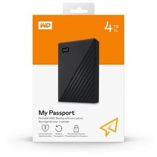 Western Digital My Passport Portable HDD 4TB - Black