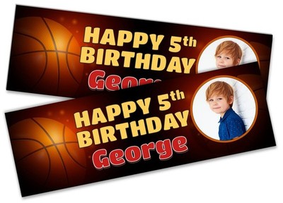 Personalisierte Basketball Geburtstag Banner jedes Foto Name Alter Party Kinder Deko 480