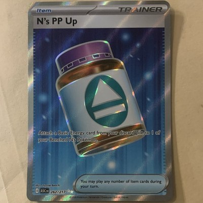 POKÉMON N's PP Up 262/217 Stellar Crown Trainer-Item Full Art Holo