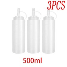 2/5/10Pcs Plastic Clear Squeeze Sauce Bottles Condiment Dispenser Ketchup Mayo