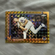 2025 Topps Chrome Update USC148 Tyler Rogers Gold Wave  /50 - NY Mets