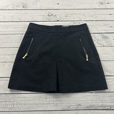 Kate Spade Skirt The Rules Mini Skirt Girl's 12 Black Gold Zippers