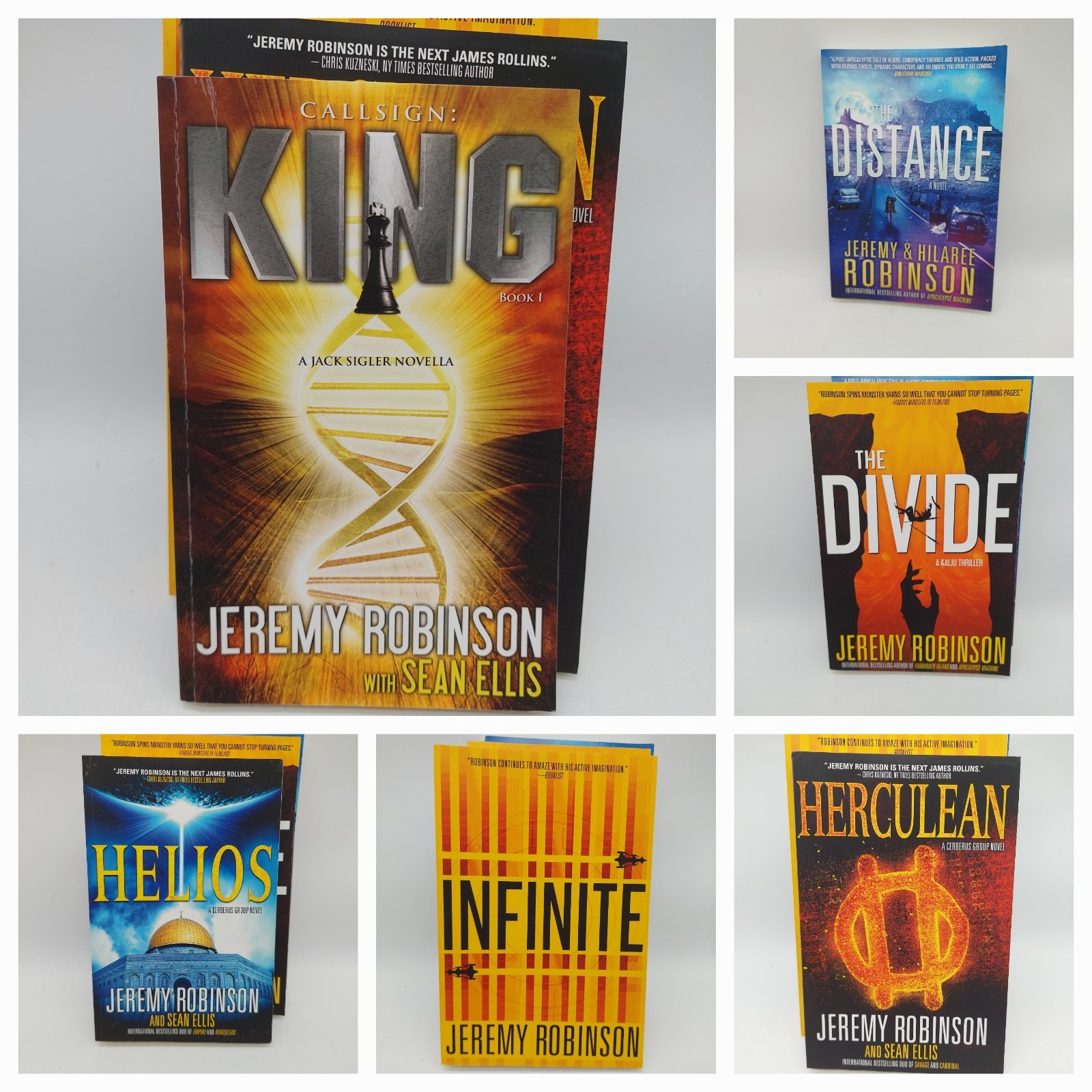 Jeremy Robinson Book Lot Of 6 Paperback Infinite Herculean Callsign King