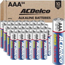 New Acdelco 24-Count Triple AAA Batteries, Maximum Power Super Alkaline Battery