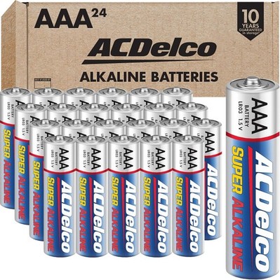 New Acdelco 24-Count Triple AAA Batteries, Maximum Power Super Alkaline Battery