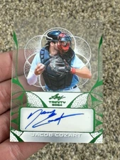 Jacob Cozart Auto /25 Clear Green 2024 Leaf Trinity Baseball 