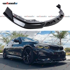 GT Style Carbon Look Front Bumper Lip Kit For BMW G20 330i M340i M Sport 2019-20