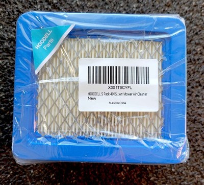 5-Pack #4915 Lawn Mower Air Filters Fit Many Briggs & misc small engines