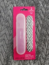 One + Other Designer Nail Files + Storage Case NEW SEALED Dual Sided