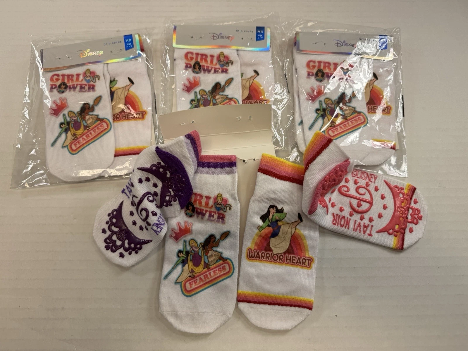 TAVI NOIR Tiny Soles Pattern Toddler Socks Low Rise No-Grip Toddler 8 SOCKS 4 PK