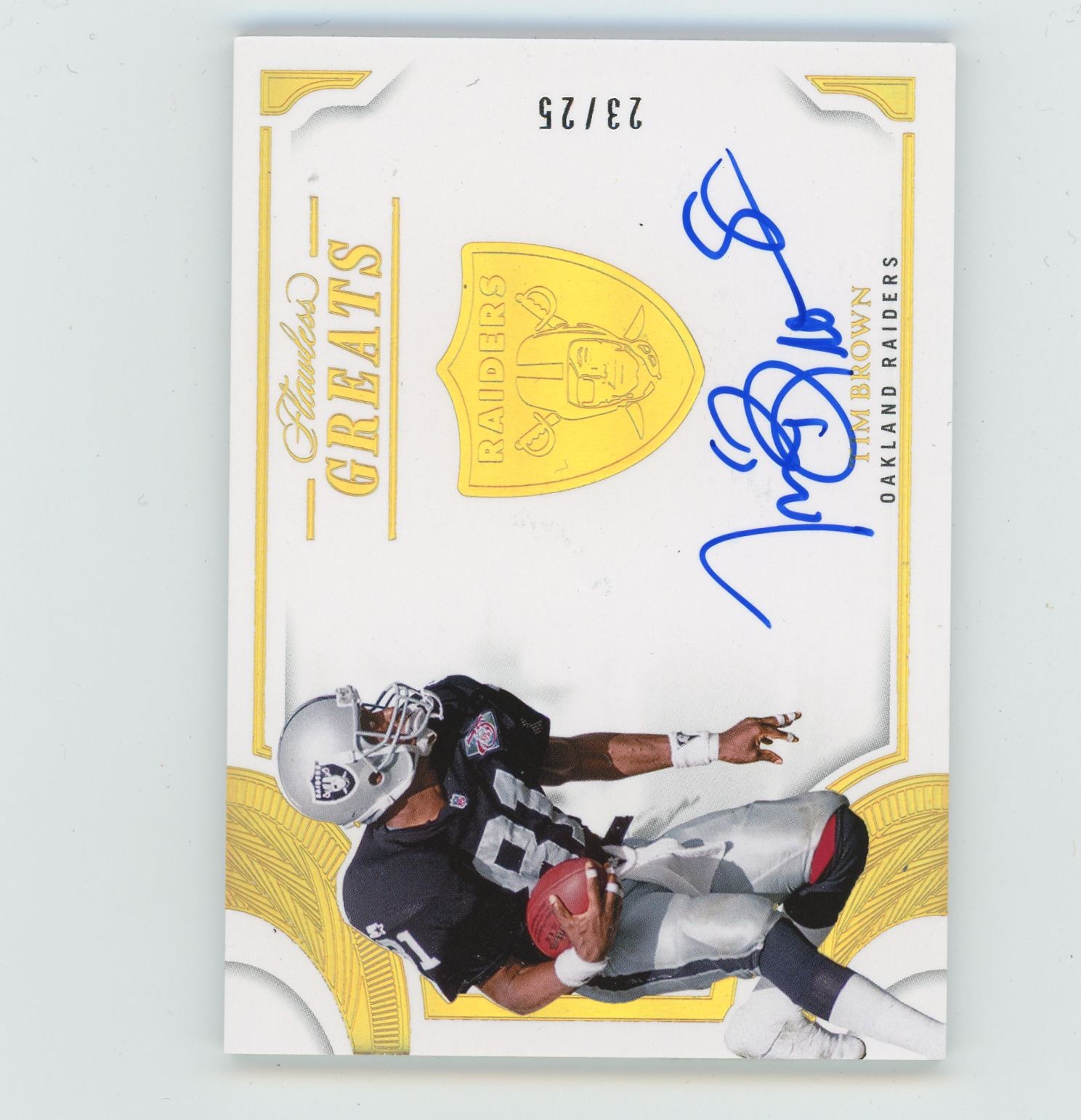 2025 Panini Flawless Greats Tim Brown Auto /25 Raiders