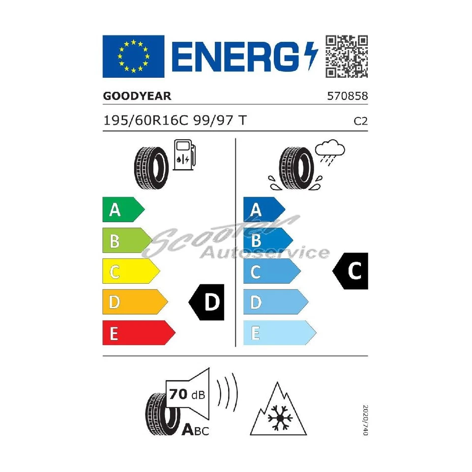Goodyear Winterreifen 195/60 R 16 99T UltraGrip 8 3PMSF | 22855 - Bild 2 von 4