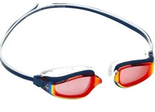 Aqua Sphere Fastlane Active Adult Swim Goggles Navy/Red Mirrored Lens