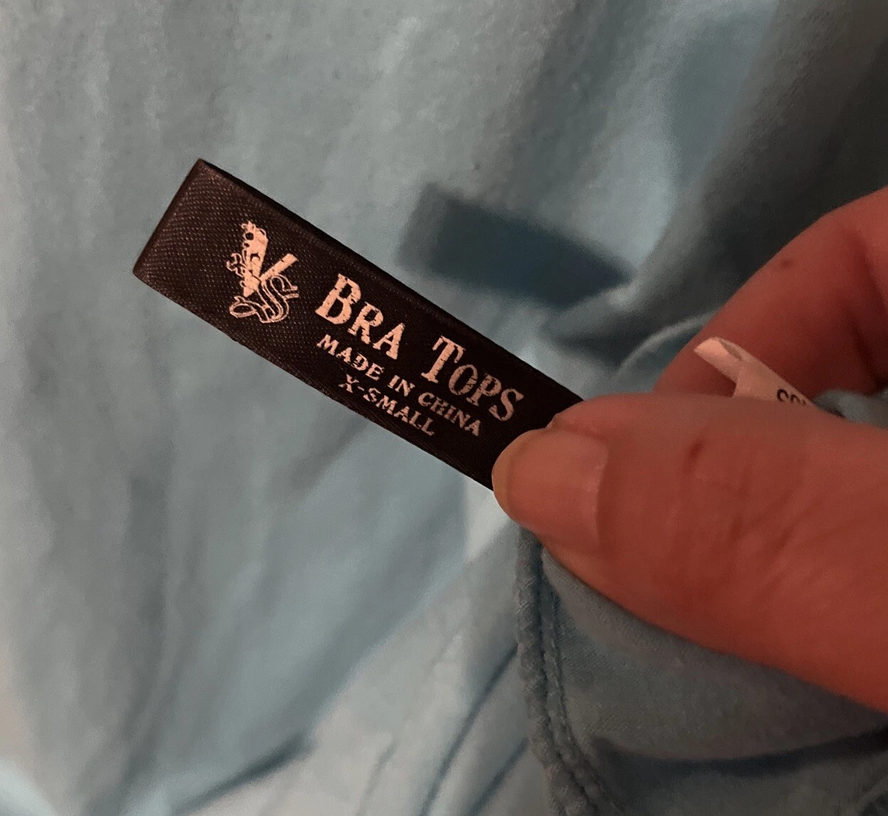 UNDERCOVER Abito donna Victoria Secret top reggiseno blu schiena racer elasticizzato Taglia X Small