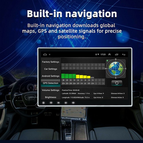 Single 1Din Android 11 Car Stereo Radio GPS Navi MP5 Player Quad Core WIFI BT - Picture 3 of 11