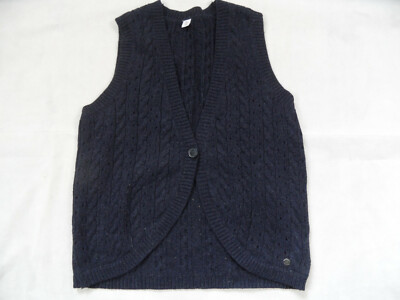 S. Oliver beautiful cable knit vest blue size 44 top lis320