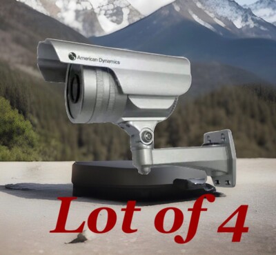 Lot 4 IR Bullet Security Color Cameras W/600TVL 9-22mm PAL D/N WeatherProof NEW!