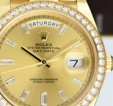 ROLEX 18kt Gold Day Date 40 President Champagne Diamond / CARD 228348 SANT BLANC 7