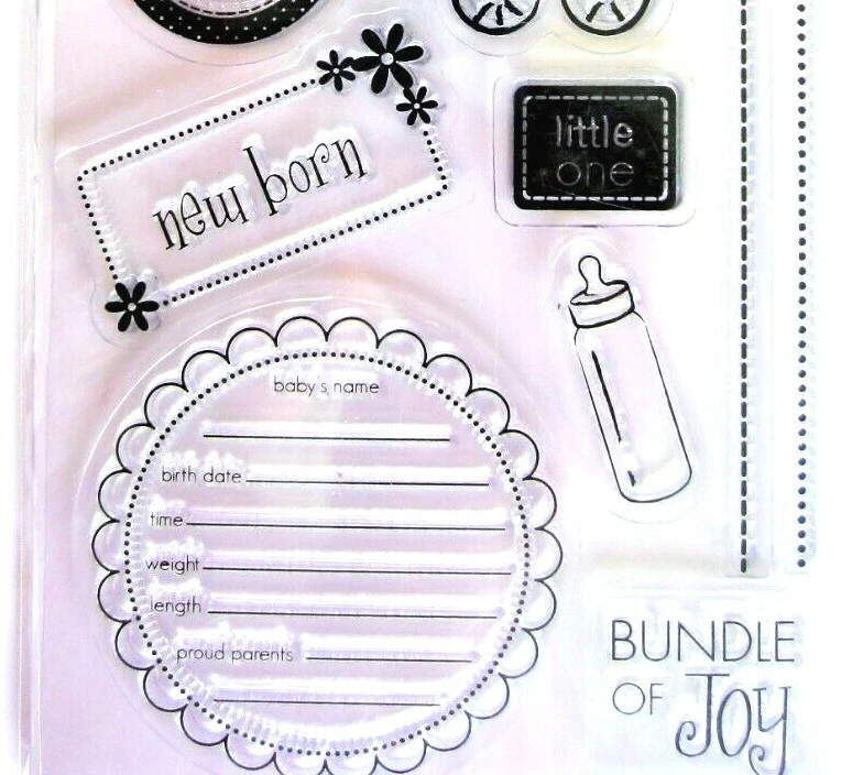 Juego de sellos transparentes Here Comes Baby de TPC Studio ST93410 ¡NUEVO! Foto 3 de 3