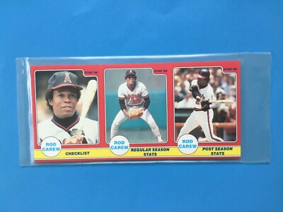 1986 Star Baseball Rod Carew 24 Card Sealed Factory Set (8 Panels X 3 Cards)