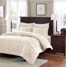 Madison Park Microcell Comforter Mini Set with 3M Moisture Treatment Ivory TWIN