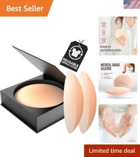 Soft, Flexible Silicone Pasties   Reusable No-Show Nipple Covers for Women A-DD