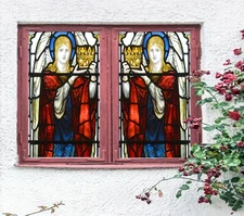 3D Angel Crown O666 Window Film Print Sticker Cling Stained Glass UV Block Am