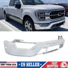 For 2021-2023 Ford F-150 King Ranch Chrome Front Bumper Face Bar With 6 Holes