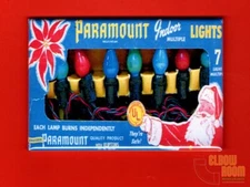 Vintage Paramount Christmas lights box art 2x3" fridge/locker magnet